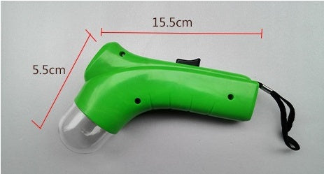 Green interactive pet treat launcher for dogs and cats