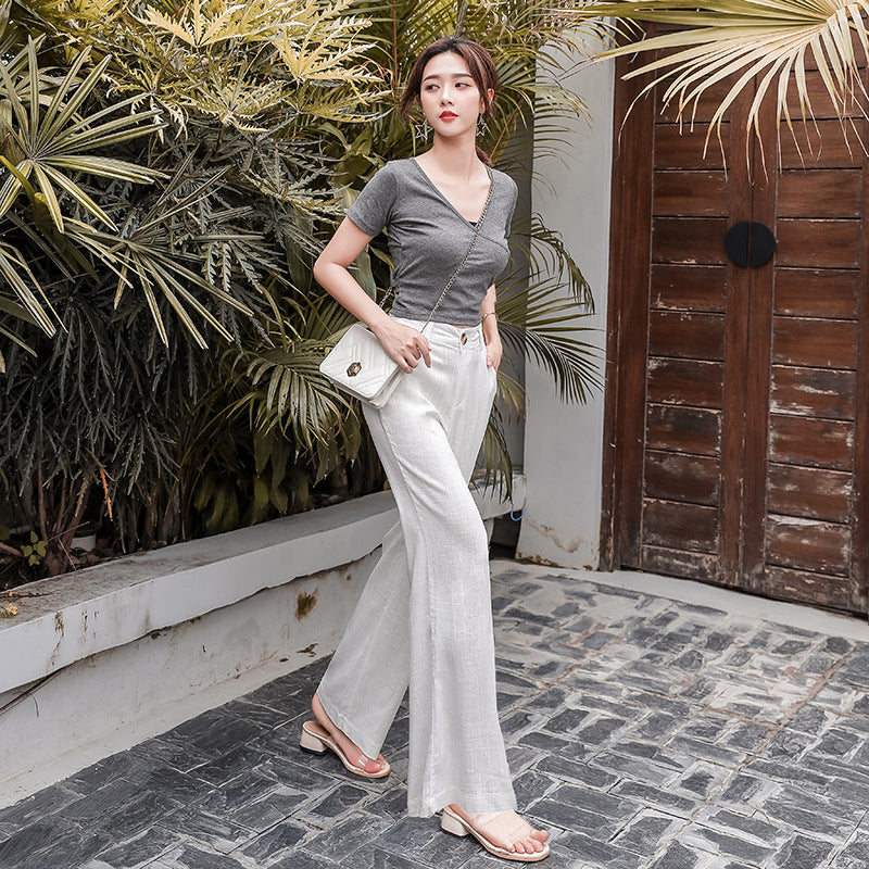 Finiks Gravity | Women's Linen-Blend Wide-Leg Pants | Product image 5