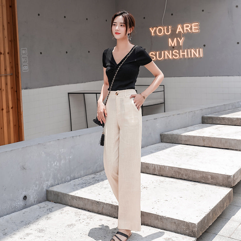 Finiks Gravity | Women's Linen-Blend Wide-Leg Pants | Product image 3