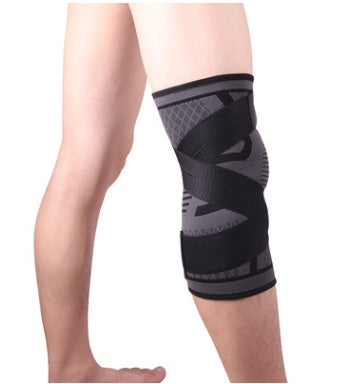 Adjustable Sports Knee Support Sleeve with Compression Straps - alternate view