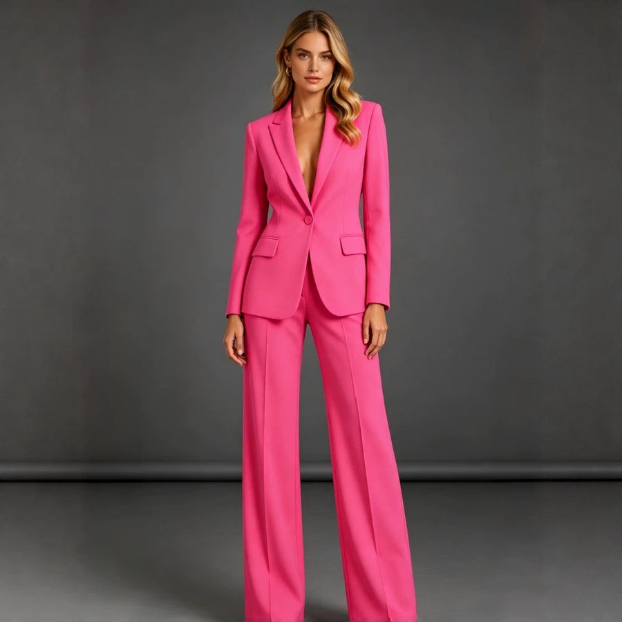 Slim-Fit Blazer & Dress Pants Two-Piece Suit Set - alternate view