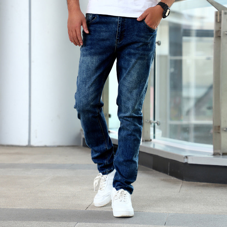 Slim Fit Stretch Men's Youth Blue Casual Pants