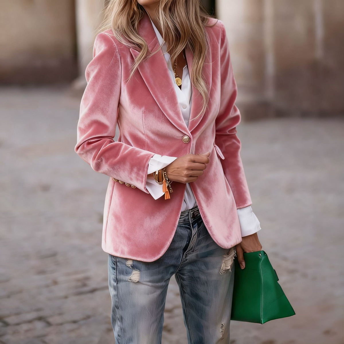 Finiks Gravity | Velvet Lapel Slim-Fit Blazer | Product image 19