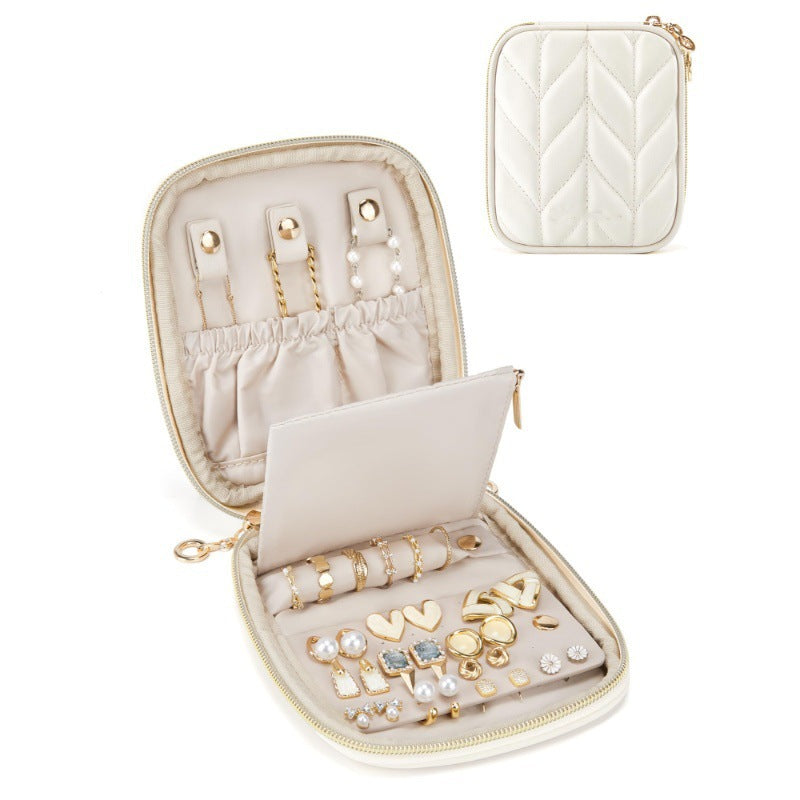 Travel Jewelry Organizer - Compact Case for Rings, Earrings & Necklaces