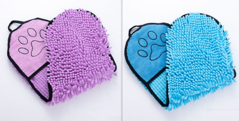Finiks Gravity | Super Absorbent Chenille Pet Bath Towel with Pockets | Product image 13
