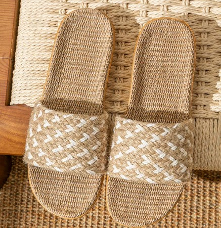 Women's Woven Linen-Style Slippers - alternate view