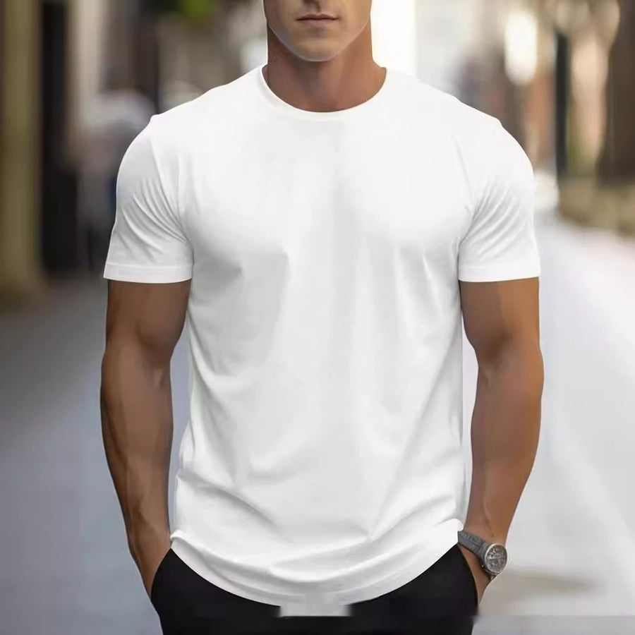 Retro Stripe Linen T-Shirt – Relaxed Fit for Men - alternate view