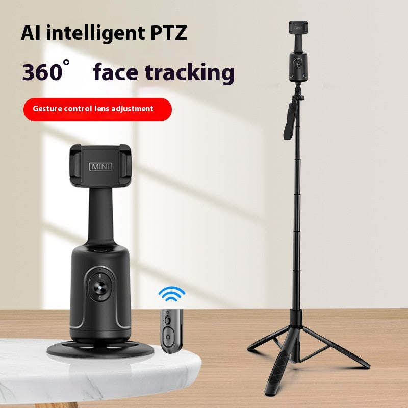 AI face tracking phone holder Tripod Edition Black