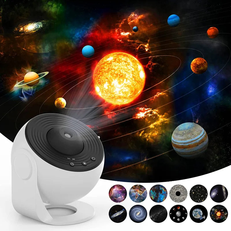 360° Galaxy Planetarium Projector with space projection scenes