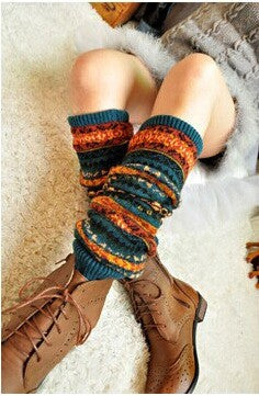 Warm Knitted Leg Warmers & Boot Socks